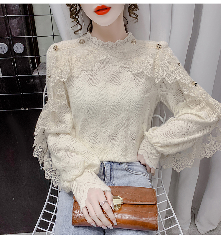 ブラウス レディース きれいめ 40代 春 秋 大人 かわいい 上品 OL韓国風 おしゃれブラウス レース 刺繍 冬 長袖  vii2f837283