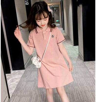 ポロワンピース キッズ 子供服 女の子 夏 半袖ワンピース 130 夏着運動着 新品 ゆったり 可愛い カジュアル 普段着 150 120 140 キッズワンピース  vii2f848844