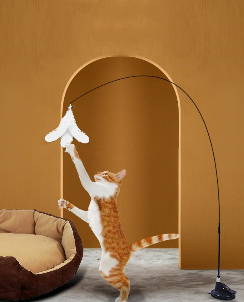 猫おもちゃ 猫じゃらし じゃれ猫 羽のおもちゃ 鈴付き 替えおもちゃ3本 ペット用品 運動不足ストレス解消 猫のおもちゃ かわいい ぶらぶら  vii2z232281