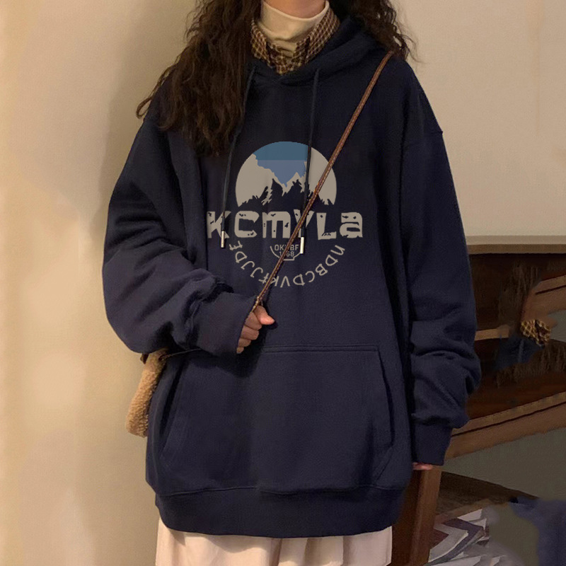 長袖 INS レディース トップス スウェット レディース 休 春と秋 長袖フード付き ゆったりふんわり 新作  vii3u283153