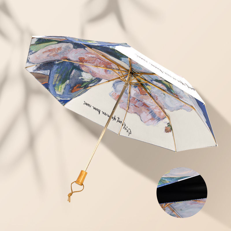 日傘三つ折りプリント紫外線防止晴雨兼用日傘   vii3v558912