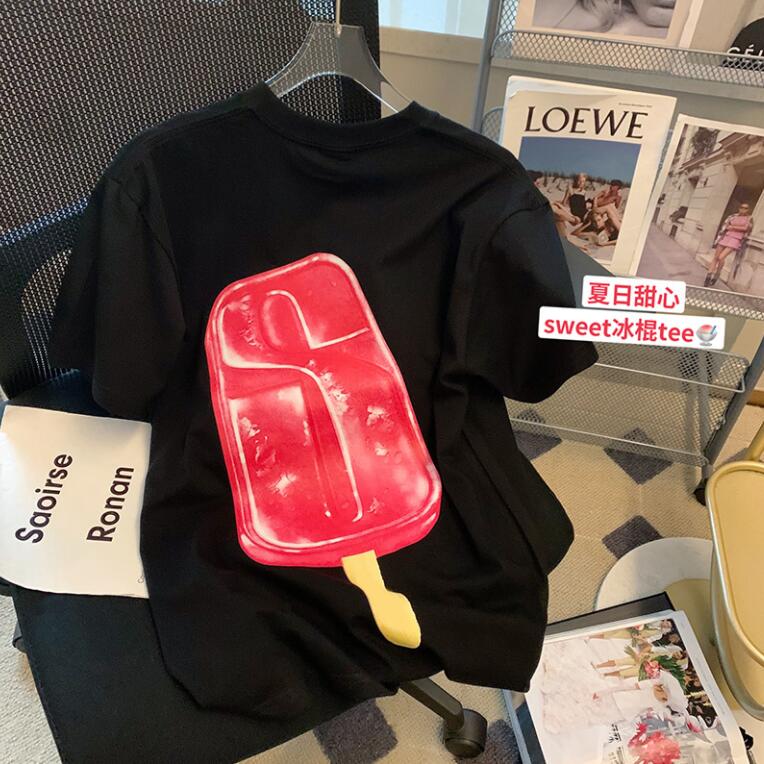 Tシャツ 半袖 夏 安い レディース ゆるTシャツ ロングT ゆるカットソー カートゥーンプリント ゆったり カラバリ トップス  vii3v934853