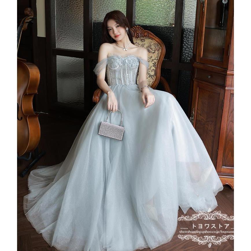 パーティードレス 演奏会用 パーティードレス 結婚式 ドレス ステージドレス 20代30代40代 マキシ丈 コー合唱衣装 大きいサイズ 成人式 発表会 ピアノ  vii3v956707