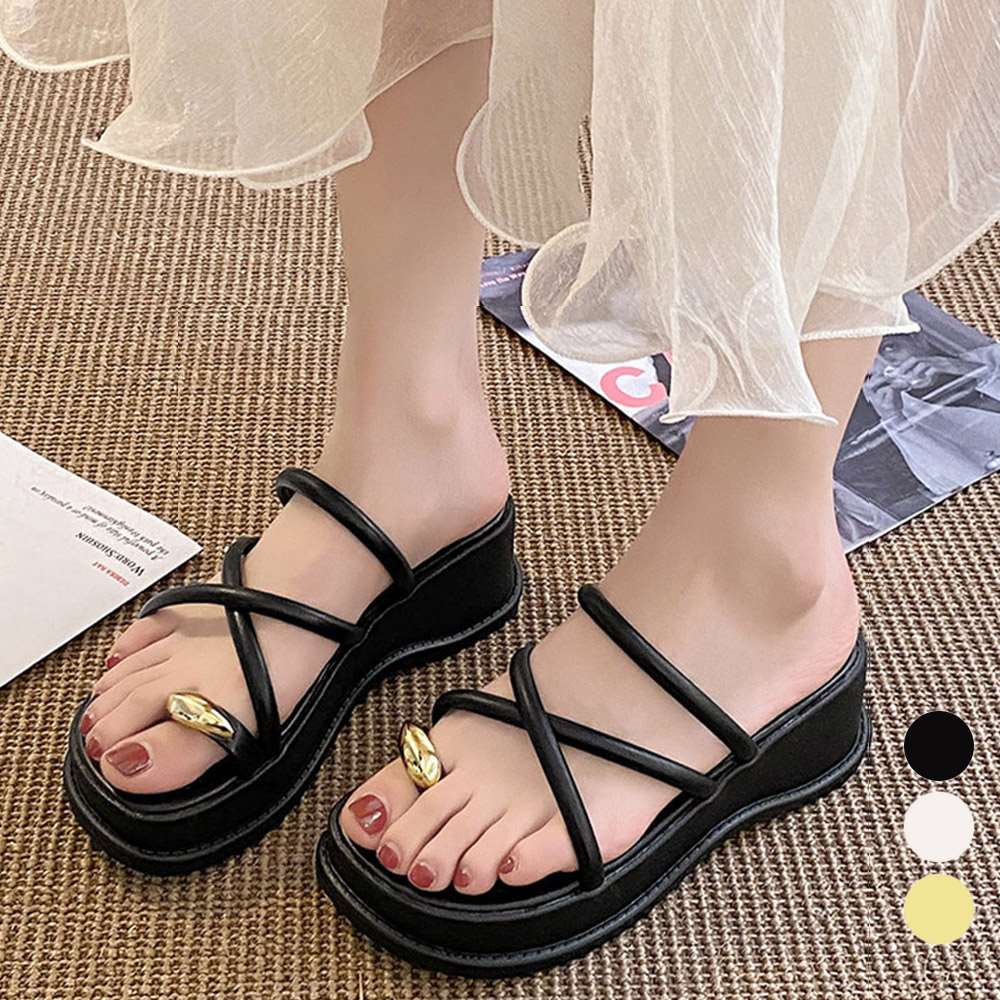 厚底 親指トング サンダル レディース 美脚   vii3x613463