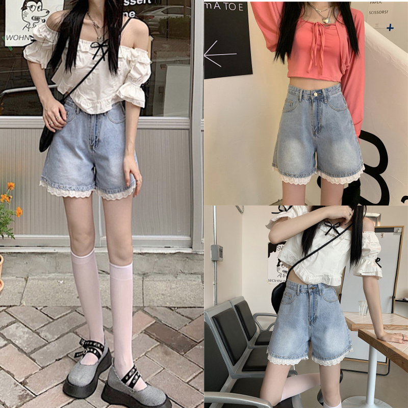 デニムパンツ レディース ショートパンツ ジーパン ジーンズ ハーフ 夏 カジュアルズボン 大きいサイズ 女子ボ ダンスウェア 可愛い 短パン  vii4v019328